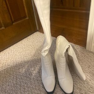 tall white boots